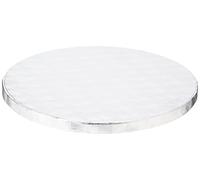 PME CBR841 Round Cake Board 8" / 20 cm, 11 mm Thick, Cardboard, Silver