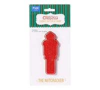 PME CH24CCC100 Christmas Cookie Cutter & Stamp, The Nutcracker, Plastic, Red