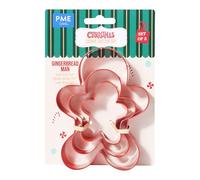 PME CH24CCC108 Christmas Cookie Cutters, Gingerbread Man (Set of 3), Steel