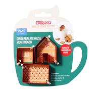 PME CH24CCC136 Christmas Cookie Cutter Set of 3, Mini Gingerbread House, Mug Hugger, Steel