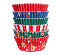 PME Christmas Foil-Lined Cupcake Cases - Santa Mix (Pack of 100)