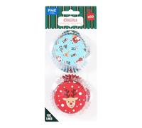 PME Christmas Foil-Lined Cupcake Cases - Santa & Rudolph (Pack of 60)