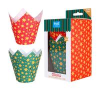 PME Christmas Tulip Muffin Cases - Stars (Pack of 24)