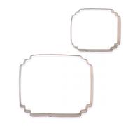 PME Cookie and Cake Plaque Cutter-Style 5-Set of 2, Silver