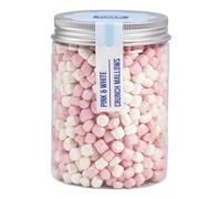 PME Crunch Mallows Mini Marshmallow Edible Sprinkle Charms - Pink & White (86g / 3.03oz)
