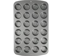PME CSB111 Carbon Steel Non-Stick 24 Cup Mini Muffin Pan Grey