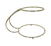 PME CSG587 C Shape Gold Finish 2 Tier Cake Stand 43 x 30 x 26 cm