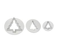 PME CT478 Christmas Tree Cutters, Small, Medium and Large Sizes, Set of 3 White
