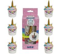PME Cupcake Decorating Kit with Edible Toppers, Unicorn