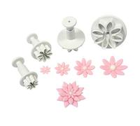 PME DA634 Daisy Marguerite Plunger Cutters, Mini, Small, Medium and Large Sizes, Set of 4 White