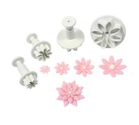 PME DA634 Daisy Marguerite Plunger Cutters White for Sugar & Gum Paste Set of 4