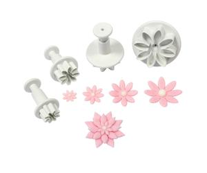 PME DA634 Daisy Marguerite Plunger Cutters White for Sugar & Gum Paste Set of 4