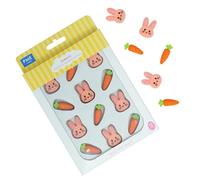 PME Easter Edible Sugar Decorations - Bunnies, Set of 12
