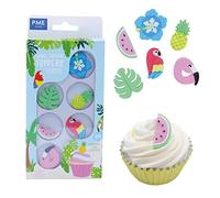 PME Edible Cupcake Topping Decorations, Tropical, Pack of 6,Multicolor,EDP05