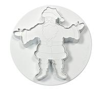 PME Embossed Father Christmas Cutter, White, Large Size