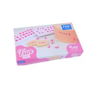 PME FF58 Fun Fonts-Alphabet Letters Upper and Lower Case for Cake Design, Set of 52, Collection 3, Plastic, Pink,X-Small