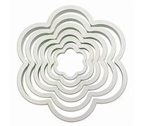 PME Flower Cutters, Set of 6, White, 11.5 x 1 x 11.5 cm