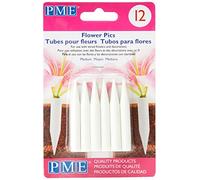 PME FP301 Medium Flower Pics, Pack of 12, White
