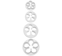 PME FP510 5 Petal Cutters, Small, Medium, Large and X-Large Sizes, Set of 4, White