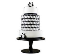 PME Geometric MultiCutters for Cake Design - Diamond - Set of 3, White, Small, Medium & Large Size