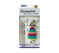 PME Geometric Multicutters for Cake Design - Fish Scale - Small, Medium & Large Size, Set of 3, Multicoloured