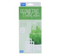 PME GMC144 Geometric MultiCutters for Cake Design - Square - Small, Medium & Large Size, Set of 3, White