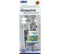 PME GMC151 Geometric MultiCutter for Cake Design - Puzzle, Small Size, 0.75 Inch, White