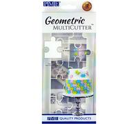 PME GMC153 Geometric MultiCutter for Cake Design - Puzzle, Large Size, 1.25-Inch, White