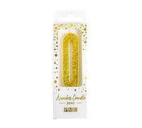 PME Gold Glitter Number Candle 0