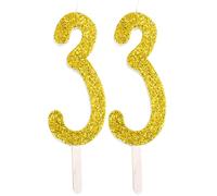 PME Gold Glitter Number Candle 3 (Pack of 2)