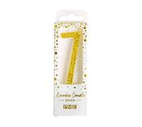 PME Gold Glitter Number Candle 7