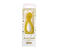 PME Gold Glitter Number Candle 8