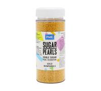 PME Gold Nonpareils 100's & 1000's Sprinkles - Edible Sugar Beads for Cake Decorating (100g)