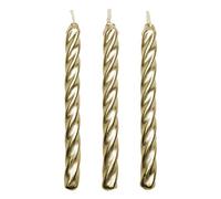 PME Gold Twist Candles, 10-Pack,0.5 x 0.5 x 6.2 cm