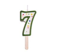 PME Green Number 7 Candle, Small Size