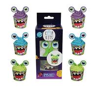 PME Halloween Alien Cupcake Decorating Kit | Fun Birthday Cake & Cupcake Toppers - Themed Baking Set for Holiday Parties & Family Celebrations