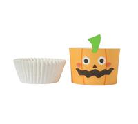 PME Halloween Baking Cups with Cupcake Cases - Jack-o-Lantern (Set of 12)