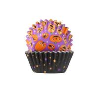 PME Halloween Mini Foil-Lined Cupcake Cases - Pumpkin Party (Pack of 60)