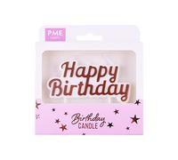 PME Happy Birthday Candle - Rose Gold