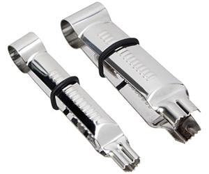 PME Heart Shape Serrated Crimpers, Large and Small Sizes, Set of 2,Silver