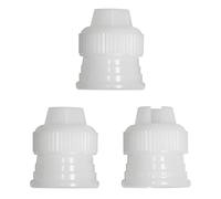 PME Icing Bag Adaptors Set of 3, White,6.5 x 2 x 9 cm