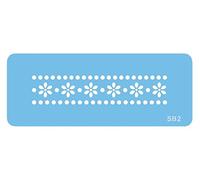 PME JEM Daisy & Dots Border Stencil, Blue