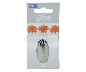 PME JEM Drop Flower Piping Nozzle no. 1E, Silver