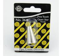 PME JEM Fine Tooth Open Star Piping Nozzle no. 364, Silver