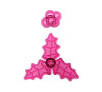 PME JEM Holly & Berries Cutters, Set of 2, White, 9 x 2 x 16 cm