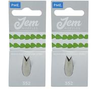PME JEM Leaf/Poinsettia Piping Nozzle no. 352, Silver (Pack of 2)