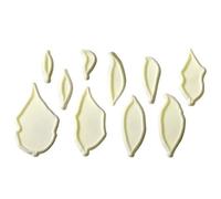 PME JEM Poinsettia Cutters, Set of 10, White