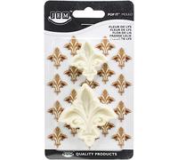 PME JEM "Pop It" Fleur De Lys Shaped Mould for Cake Decorating, Set of 2, Off-white, 6 x 2 x 6 cm, Large / Small Sizes