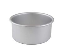 PME LBR073 Anodised Aluminium 3 inch Deep Round Cake Tin With Loose Base, 7" (178mm) Silver
