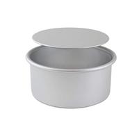 PME LBR083 Anodised Aluminium 3 inch Deep Round Cake Tin With Loose Base, 8" (203mm) Silver